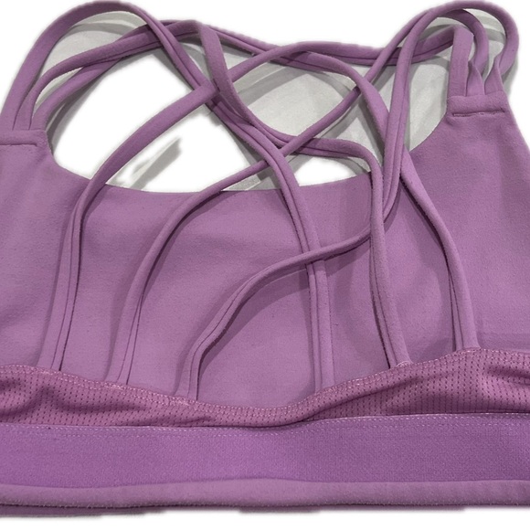 Athleta criss cross six straps sport bra excellent condition size s color Lilac - Picture 9 of 14
